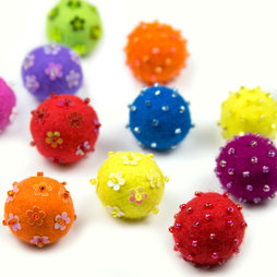 LIV-42, Adams, imanes decorativos de fieltro, con perlas de vidrio, 3 uds.