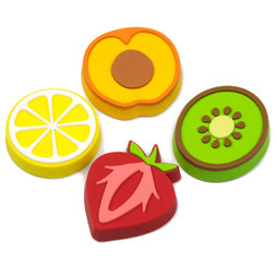 LIV-50, Fruity, imanes decorativos con forma de frutas, 4 uds.