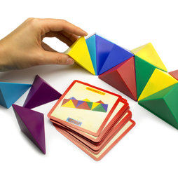 M-41, Cubo Tangram, compuesto de 24 tetraedros magnéticos, con 20 tarjetas