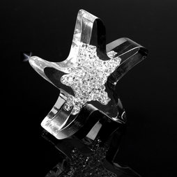 LIV-54, Estrella de mar, potente imán de nevera, con cristales Swarovski