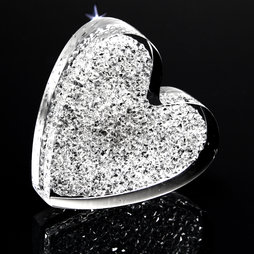 LIV-55, Corazón brillante, potente imán de nevera, con cristales Swarovski
