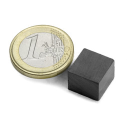 FE-Q-12-12-10, Bloque magnético 12 x 12 x 10 mm, ferrita, Y35, sin revestimiento