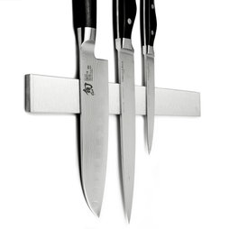 FO-10, Barra portacuchillos magnética 32 cm, barra magnética, de acero inoxidable, para 6 cuchillos de hasta 500 g