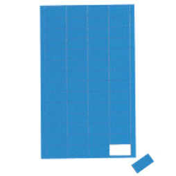 BA-012R/blue, Rectángulos magnéticos pequeños, para pizarras blancas y de planificación, 56 símbolos por hoja, azul