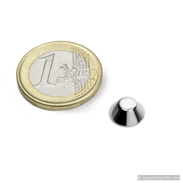 Cône tronqué magnétique Ø 10/5 mm, hauteur 4 mm