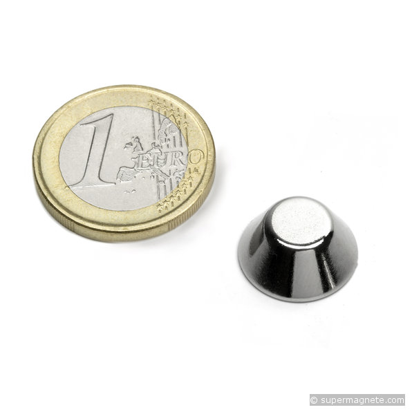 Konische magneet Ø 15/8 mm, hoogte 6 mm
