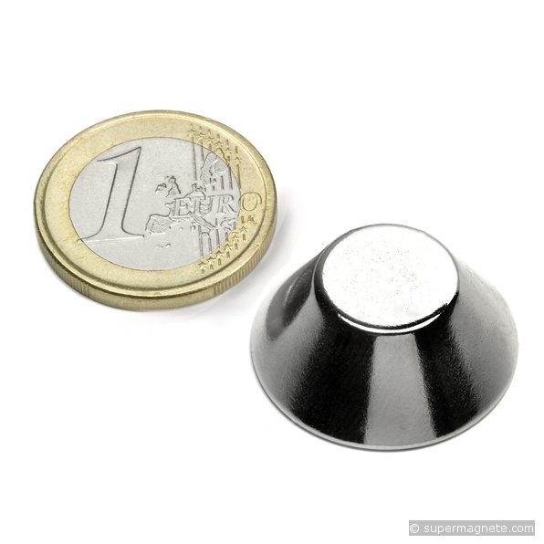 Cône tronqué magnétique Ø 25/13 mm, hauteur 10 mm