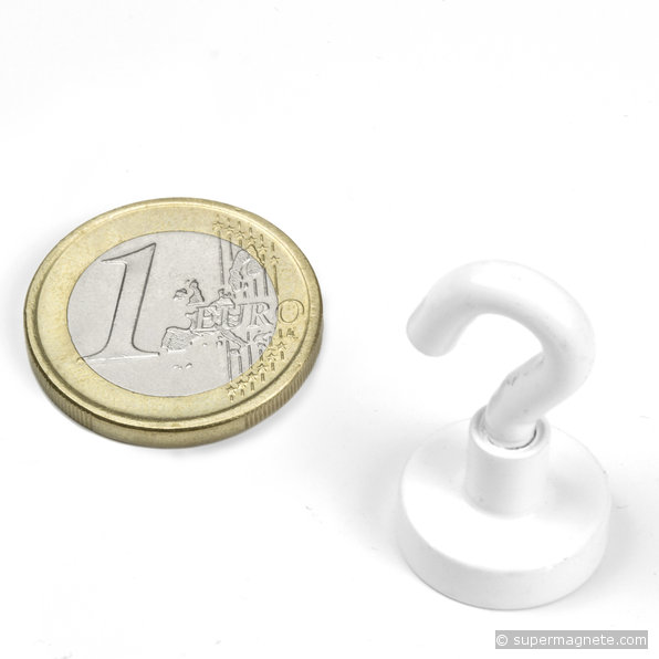 Gancho magnético blanco Ø 16,3 mm